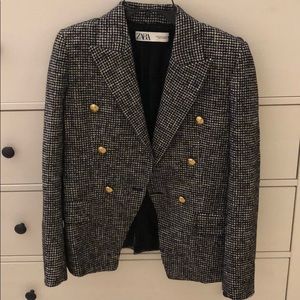 Zara houndstooth blazer